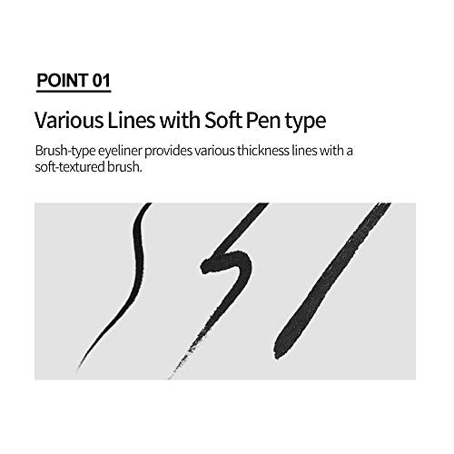 ETUDE Drawing Show Brush Eyeliner - Waterproof Liquid Pen