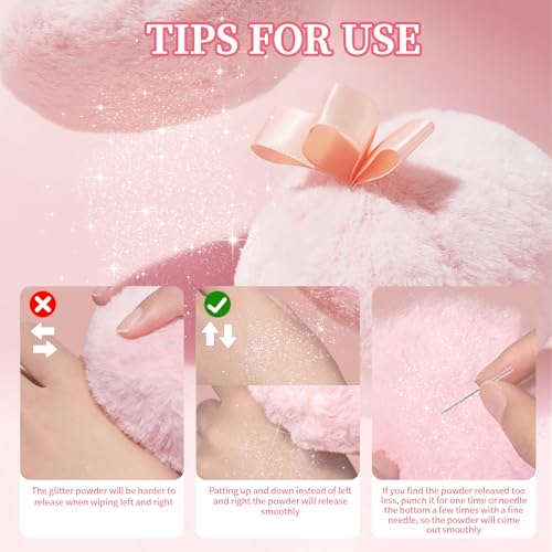 Noerrors Body Glitter Powder Puff Shimmer Highlighter Ball