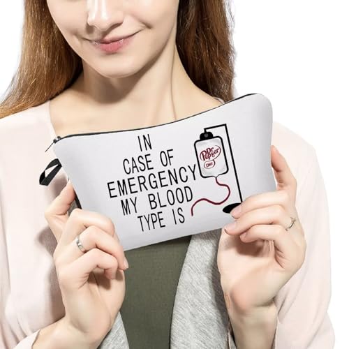 Small Makeup Bag Organizer with Metal Zipper - Travel Cosmetic Pouch