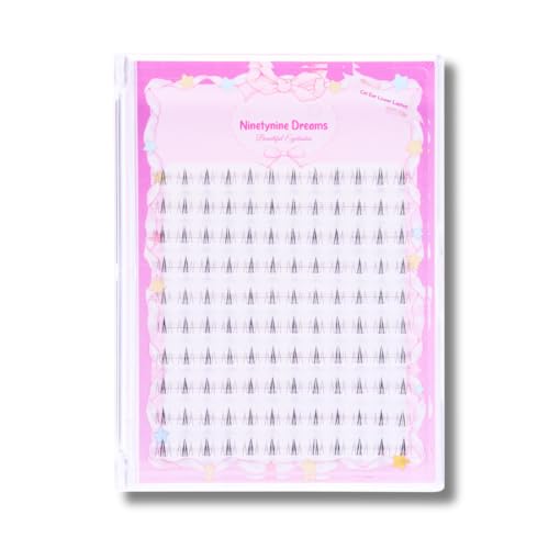 120pc Cat Ear Lower Lashes 6-7mm Spiky Cluster False Lashes