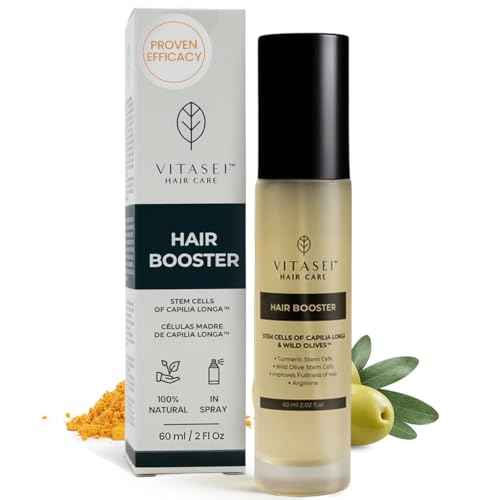 Vitasei Hair Booster 2 Fl Oz ? Hair Revitalizing Serum with Capilia Longa, Wild Olive Stem Cells & Arginine ? Peptide-Enriched Hair Tonic for Thicker, Stronger Hair ? Natural Hair Care for Women & Men