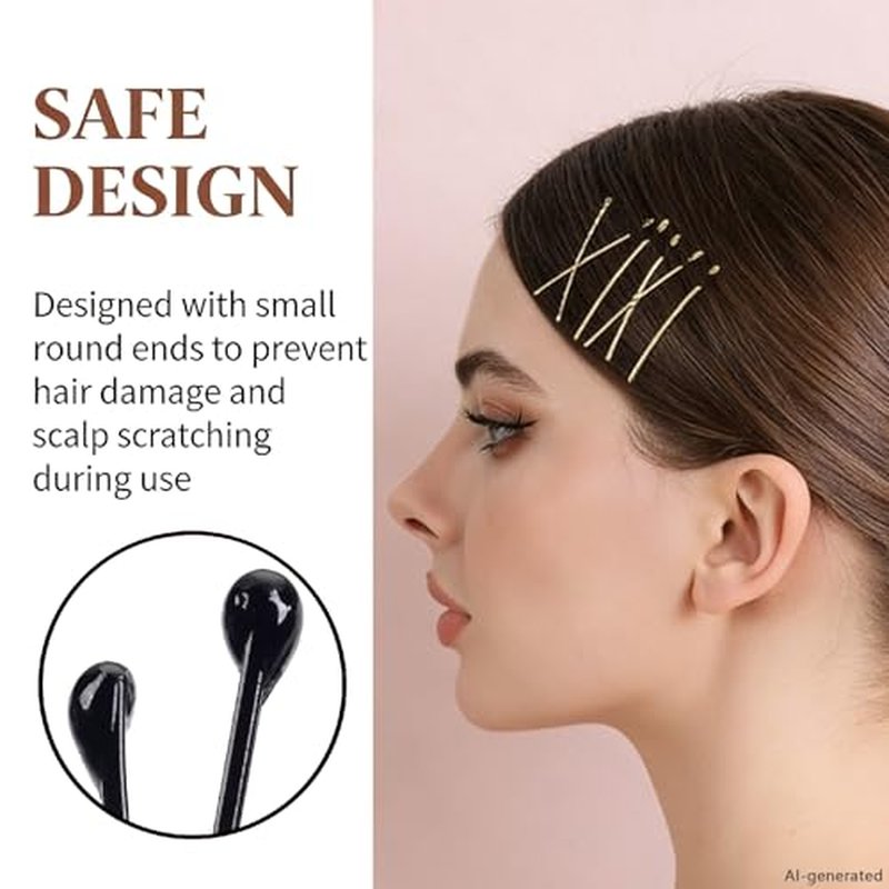 200 Count Mini Bobby Pins 1.38" - Premium Hair Clips Ball Tips
