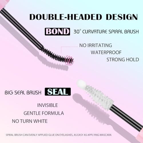 Black Lash Bond and Seal for Eyelash Clusters - Waterproof, 72H Hold