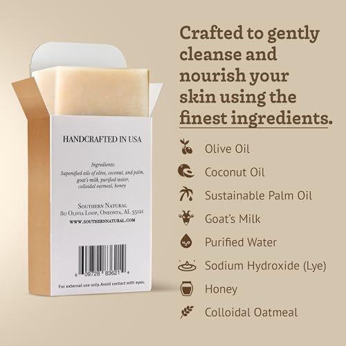 Goat Milk Soap Bar Set ? Unscented Oatmeal & Honey (3 Bars) and Lavender (3 Bars) ? Gentle Moisturizing Soap for Dry, Sensitive Skin, Ideal for Face and Body, for Women & Men