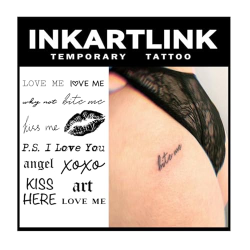 INKARTLINK Semi-Permanent Temporary Tattoos, 2 Sheets, Waterproof