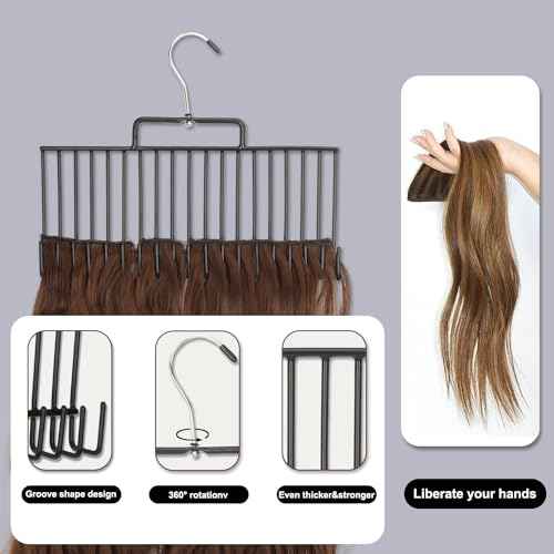 2 Set Hair Extension Holder - for Professional Extra Wide Weft Hair Holder Tool Used for Wig Washing, Coloring and Blow-Drying of Weft, Clip-in, Tape-in Hair Extensions