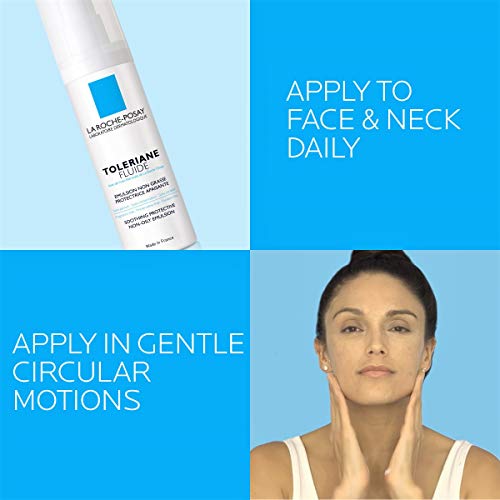 La Roche-Posay Toleriane Sensitive Face Moisturizer with Glycerin - Oil-Free, Soothing & Hydrating for Sensitive Skin