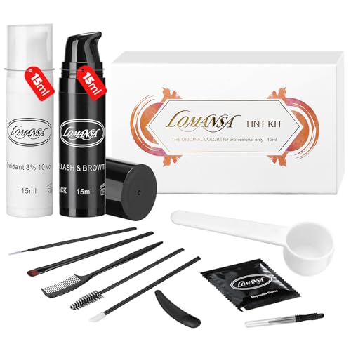 Lomansa Lash Tint Eyelash Tint Kit Professional Instant Natural Black Effects Temporary Color For Salon & Home Use 30 Applications