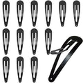 30 Pcs Large Metal Hair Clips - Black Snap Barrettes for Women & DIY Hairstyles