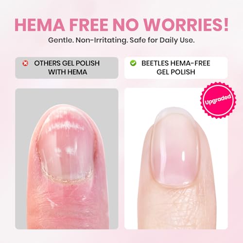 Beetles HEMA-Free Cloud White Gel Nail Kit with UV Light & Accessories