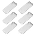 6 Pack Empty Lip Balm Tin Containers - 0.25oz Metal Storage Cases
