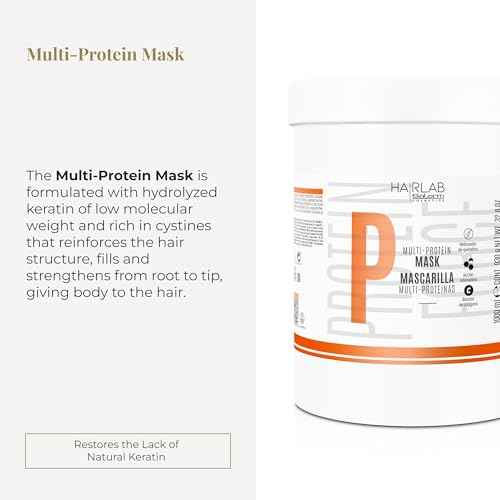 SALERM - Damaged Hair Mask - Multi-Proteins Hair Lab - 1000 ml - Helps Replenish Natural Keratin - Adds Volume and Strength - Paraben-Free