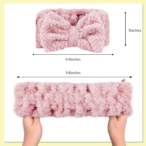 LAPOHI Microfiber Headbands 3 Pack for Face Washing, Makeup, Yoga & Sports - Women & Girls