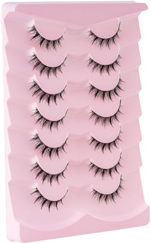 Wispy Flared False Eyelashes - 7 Pairs Vegan Lashes