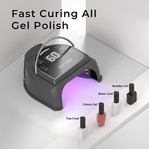 80W UV LED Nail Lamp with Rechargeable Battery
