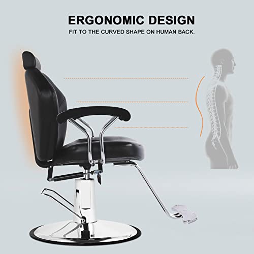 Artist Hand Professional Barber Chair - Hydraulic Reclining Salon Chair