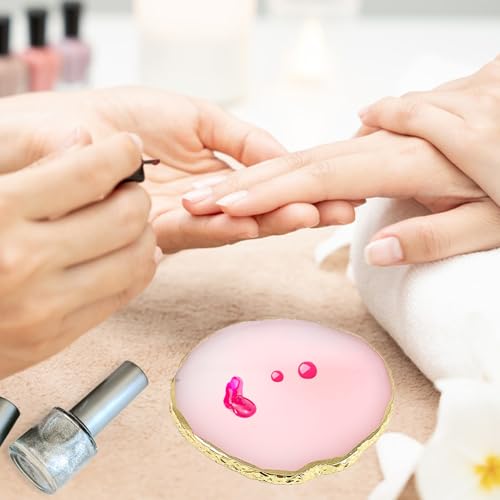 Resin Nail Art Palette Set - Gold Edge Mixing Board (2Pcs)