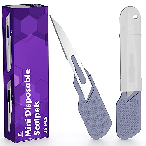 Mymed Mini #11 Dermaplane Razor for Women Face, Manual Shaving Razor, Pack of 25