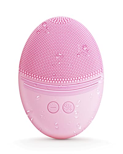 EZBASICS Sonic Silicone Facial Cleansing Brush & Face Scrubber (Pink)