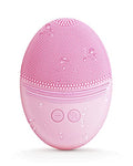 EZBASICS Sonic Silicone Facial Cleansing Brush & Face Scrubber (Pink)