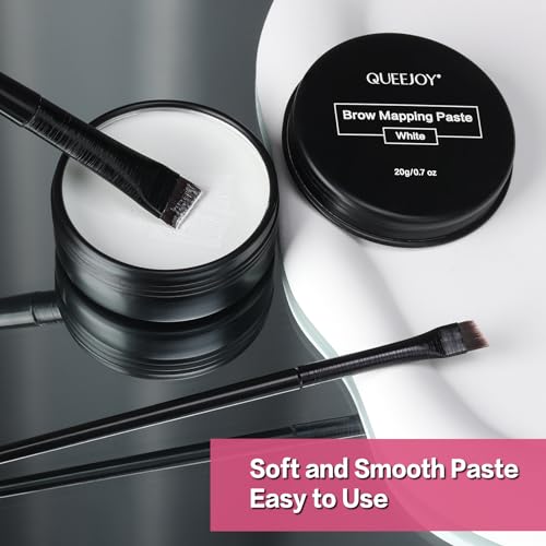 White Brow Mapping Paste with 2 Angled Brushes
