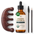 WM Western Miracle USDA Organic Cold Pressed Castor Oil 2 Fl Oz for Hair, Lashes & Brows