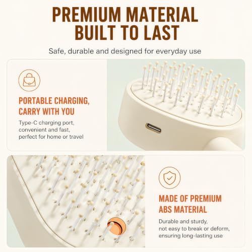 Electric Water Spray Hair Brush with Massage Cushion and Nano Mist