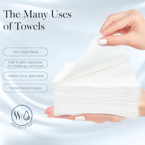 Fygrip Disposable Face Towels 2-Pack, 100 Count 10"x12" Viscose
