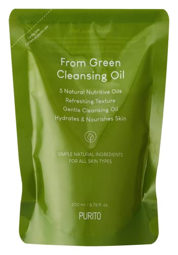 PURITO From Green Cleansing Oil Refill 6.76 fl.oz / 200ml Gentle Facial Cleanser, Cruelty-free & Vegan, Nature-derived Oils (Refill)