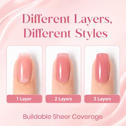 Beetles Nude Gel Nail Polish Set - 6 Colors Jelly Sheer