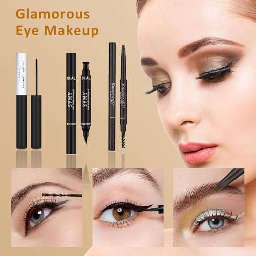 All-in-One Makeup Kit with 16 Colors Eyeshadow & Brushes