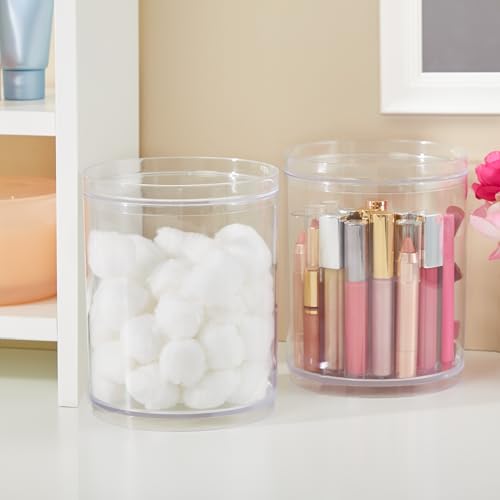 STORi Bella Stackable Clear Plastic Scrunchie Holder Set of 2