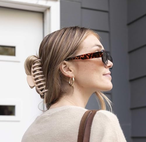 FRAMAR Extra Large Claw Clips for Thick Hair | Matte Finish