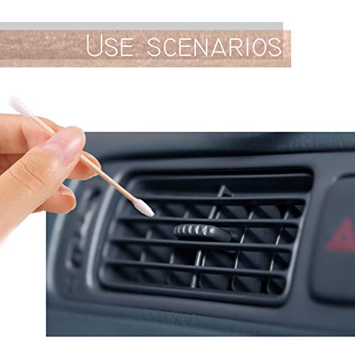 Norme 500 Pack 3-Inch Cotton Swabs with Wooden Handles - Gentle Cleaning & Arts