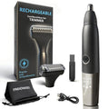 2026 New Upgrade Men's Nose and Ear Trimmer with LED Display ? Rechargeable Nose Hair Trimmer for Men, Eyebrow and face Trimmer, Powerful Motor & Dual-Edge Blades, Waterproof
