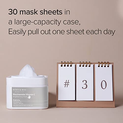 Mary&May Niacinamide Vitamin C Brightening Mask 30ea | Mask sheet wipes, Cica sheet mask, Korean Skincare, sheet mask wipes, Vitamin C Mask sheet | EWG Green