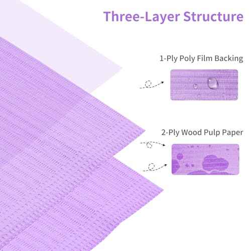 50pcs Disposable Nail Mats Foldable Nail Paper Towels for Table Acrylic Nail Practice Sheet, 3 Ply Waterproof Clean Nail Table Practice Mat for Salon Manicure Tattoo,Nail Art Accessories(Purple)