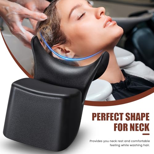 Noverlife Shampoo Bowl Neck Rest, Comfortable Hair Salon Rubber Cushion Shampoo Sink Gel Neck Pad, Professional Hair Washing Pillow Support for Home Salon, Beauty Salons, Barbershop, SPA