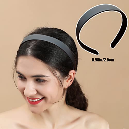 AEGYPIUS Solid Simple Plastic Headbands for Women Head Bands for Women's Hair Plain Soft Head Band Headband No Slip Fashion Hair Bands Cute Hair Hoops Hair Accessories For Girls Women (Black)