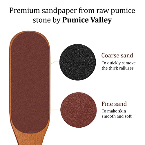 Pumice Valley Wooden Pumice Stone Foot File for Callus & Dead Skin