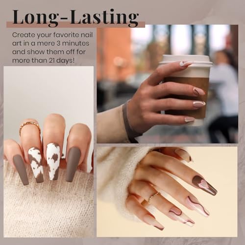 Beetles Brown Gel Nail Polish - Dark Gray Brown Creme Variation 15ML
