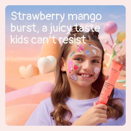 Boka Kids Fluoride-Free Nano Hydroxyapatite Toothpaste, Strawberry Mango 4oz