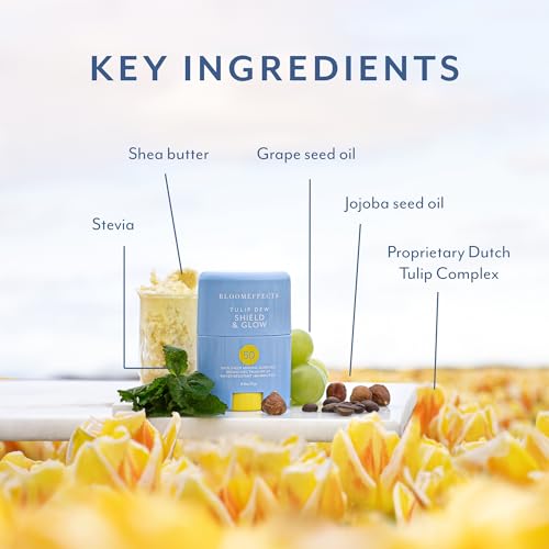 Bloomeffects - Tulip Dew Shield & Glow SPF Sunstick with Broad Spectrum Mineral SPF 50 (Water-Resistant Up To 80 Minutes) | Cruelty-Free Clean Beauty (0.6 oz | 17 g)
