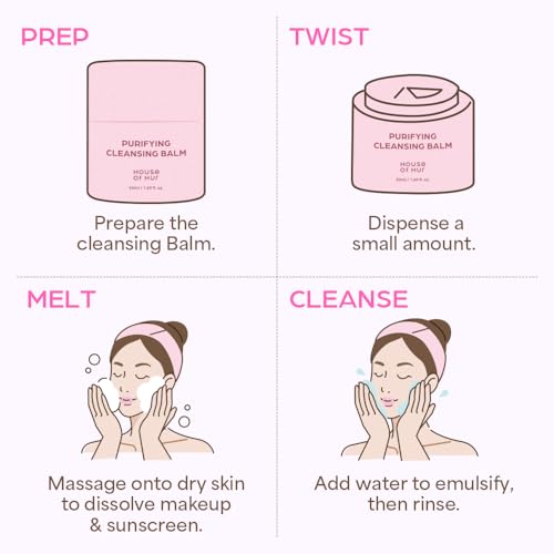 House of Hur Purifying Cleansing Balm - Hydrating Korean Skincare 1.69fl.oz