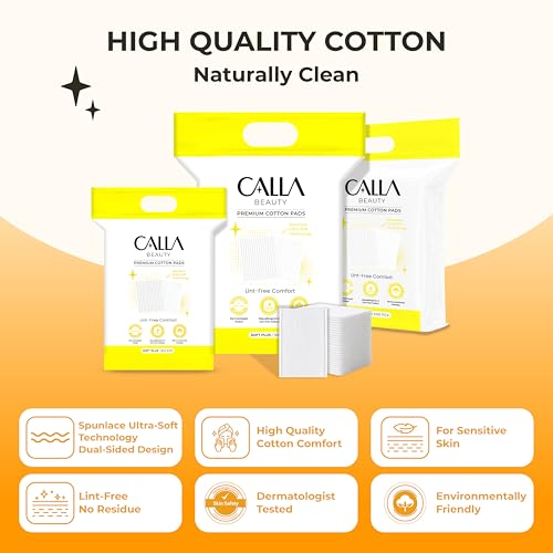 Soft Plus Cotton Pads for Face, Medium Thick Dual-Sided Cotton Rounds, Lint Reduced, Tear Resistant & Absorbent, Makeup Remover Pads & Toner Pads for Daily Skincare (1,000 Counts)