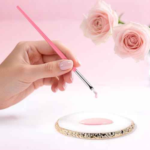 25 Piece Nail Art Tools, Nail Brush Set,Palette, Stand & 2-way Acrylic Silicone Engraving Pen Dotting Pen Tools,For Nail Art DIY Home