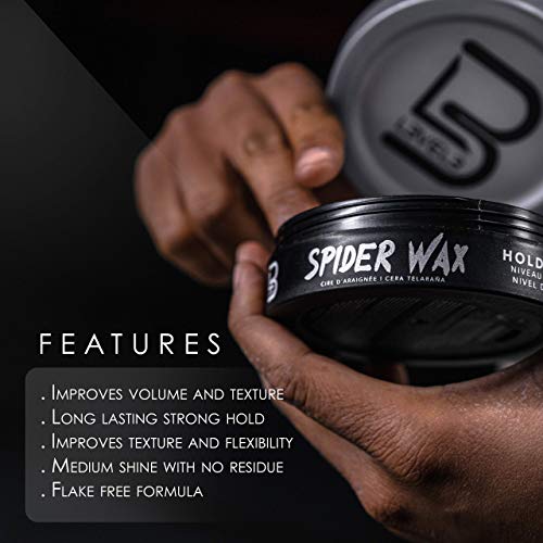 L3 Spider Hair Wax for Men - Strong Hold, Volume & Texture, 150ml