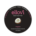 Ellovi All-Natural Body Butter - Original - Pure Enough to Eat - Made With Just 6 Vegan Ingredients - Ultra-Rich 100% Plant-Based Hydrating Moisturizer For Naturally Healthy Skin (1 fl. oz/33ml)