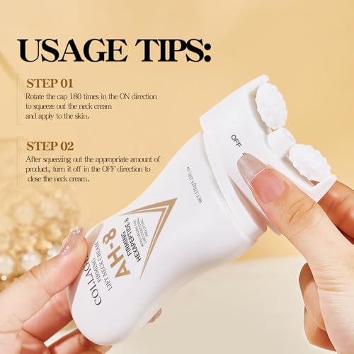 Ah-8 Firming Neck Cream and Massage Eye Cream, Neck Cream for Tightening and Firming, Eye Cream for Reduce Fine Lines and Diminish Dark Circles, Deep Moisturizing Skincare Day and Night Use