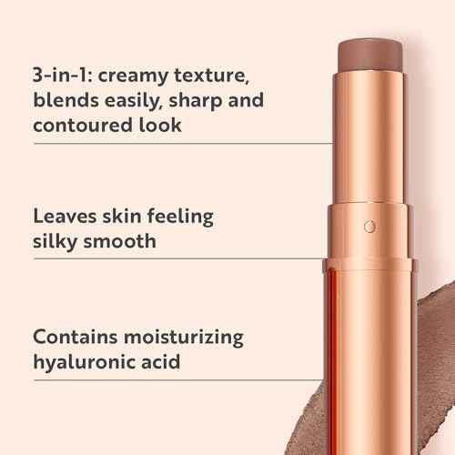 M. Asam MAGIC FINISH Cream Contour Stick medium-dark (0.28 Oz)- creamy contour stick for a defined face shape, creates optical shadows, bronzer stick with moisturizing hyaluronic acid, vegan